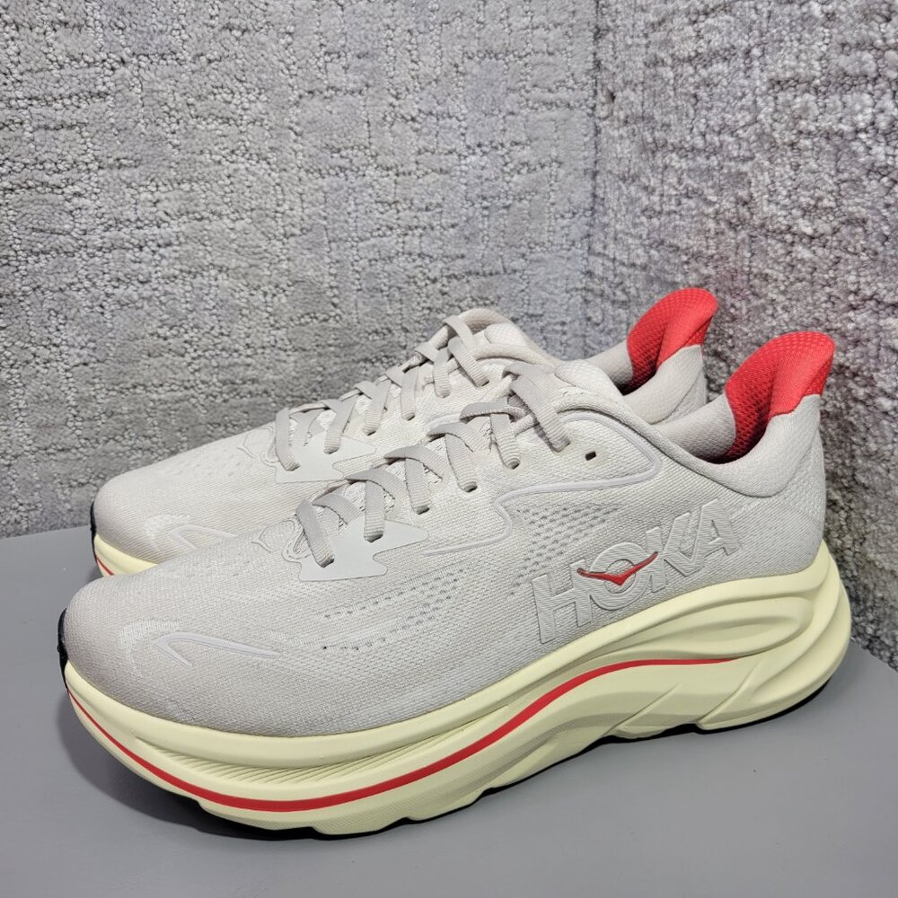 Hoka One One Clifton 10 Wide Women's Size US 8D Stucco Cerise Athletic Sneakers